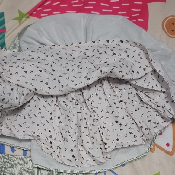 Beautiful Sage And Cream Girls Dress - Picture 7 of 11